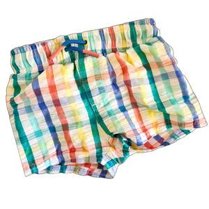 Baby Boys' 12 months Pastel Plaid Swim Trunks Bathing Costume Pool Beach